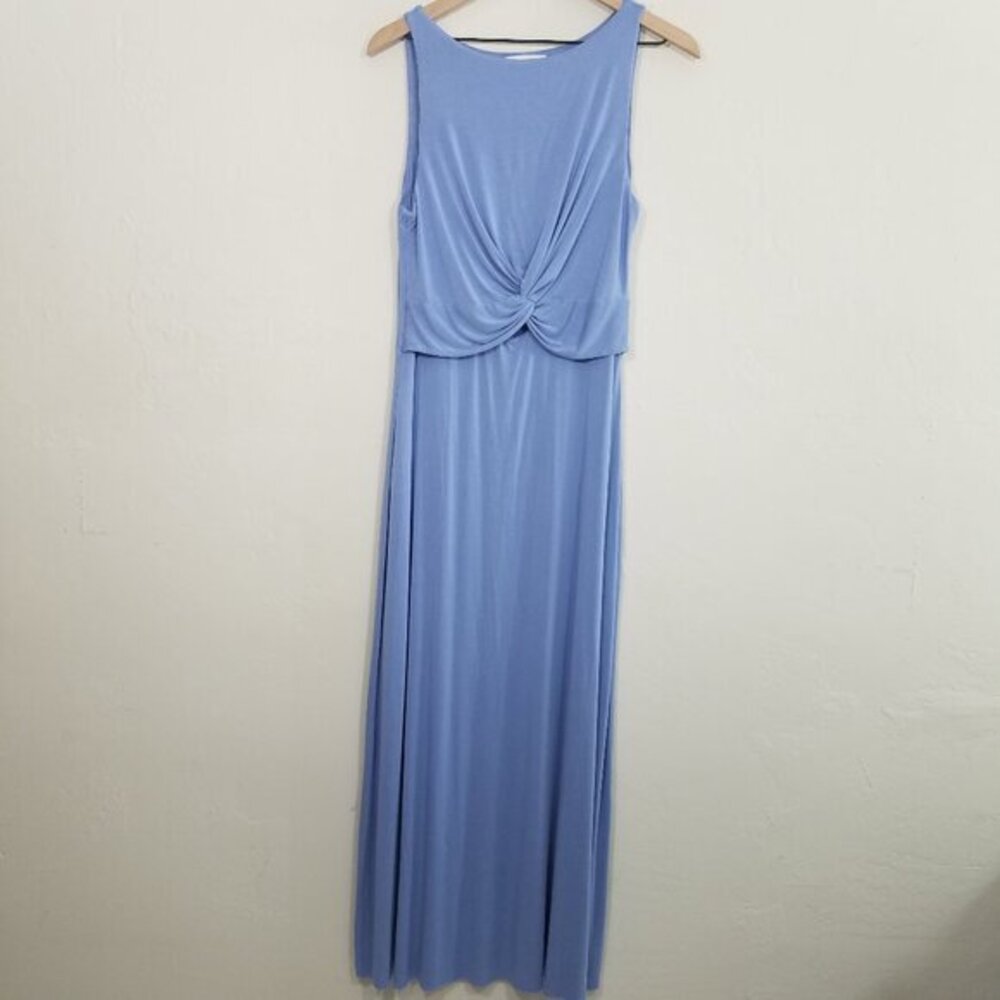 Bailey 44 Maxi Dress Sleeveless Blue Stretch Size L